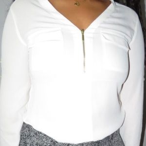 Express white dress top